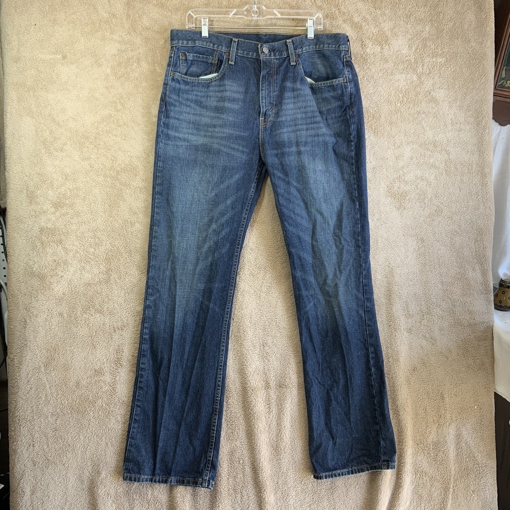 Levis‎ 527 Jeans Mens 36x34 Blue Bootcut Dark Wash Cotton Cowboy